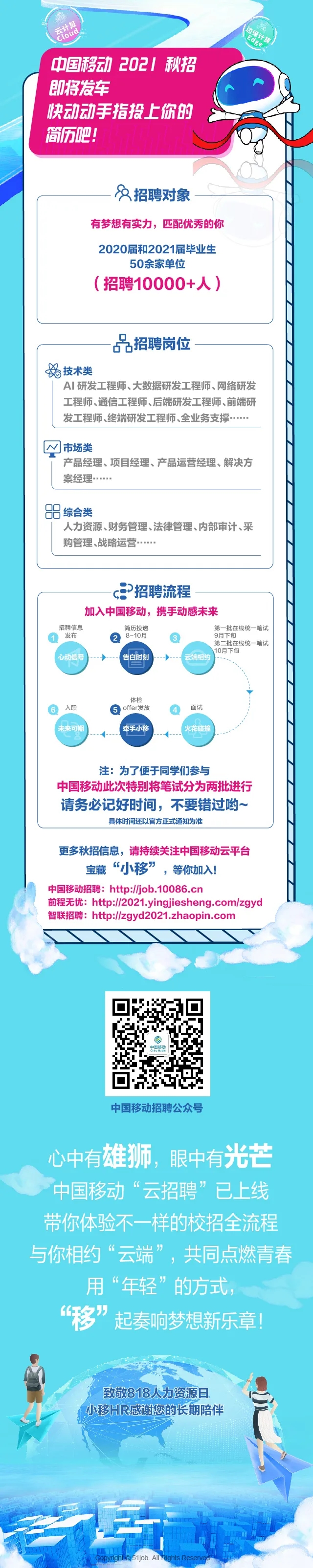 中國移動2021年校園招聘正式啟動！